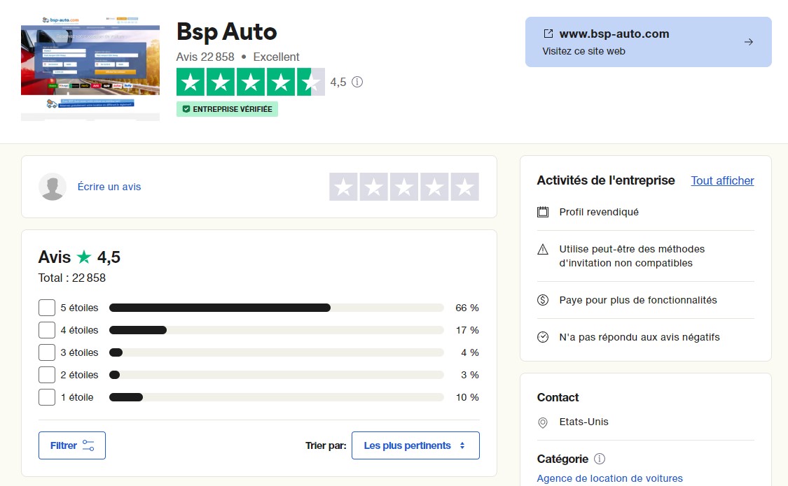 avis trust pilot BSP-auto